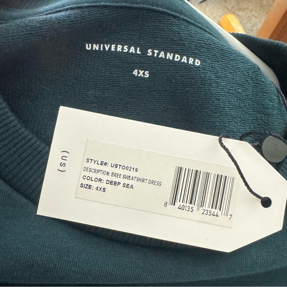 Universal Standard Bree Sweatshirt Dress in Deep Sea - Picture 4 of 7